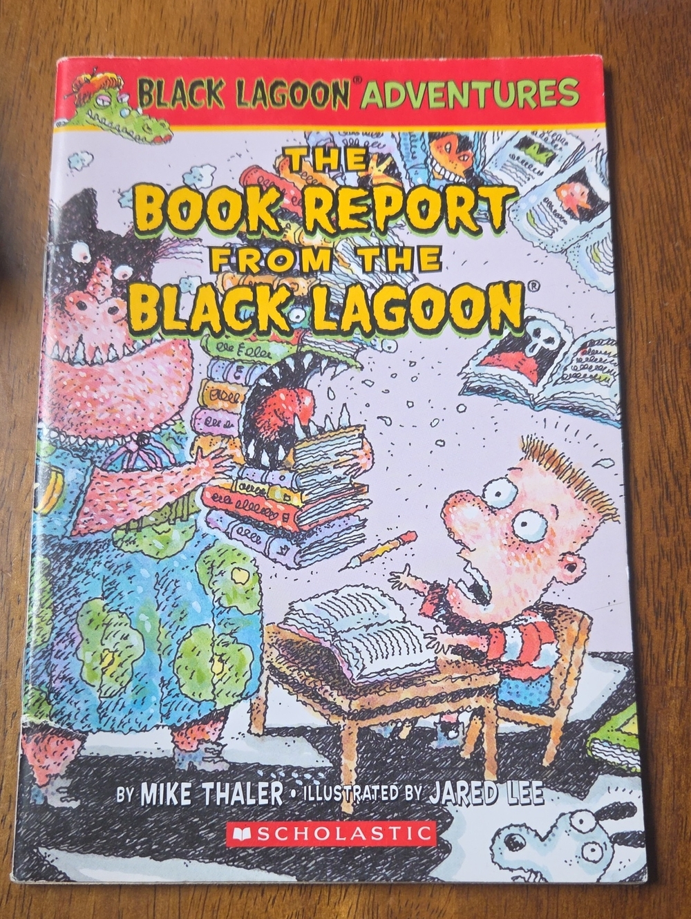 Scholastic Red & Yellow Black Lagoon Adventure Cover